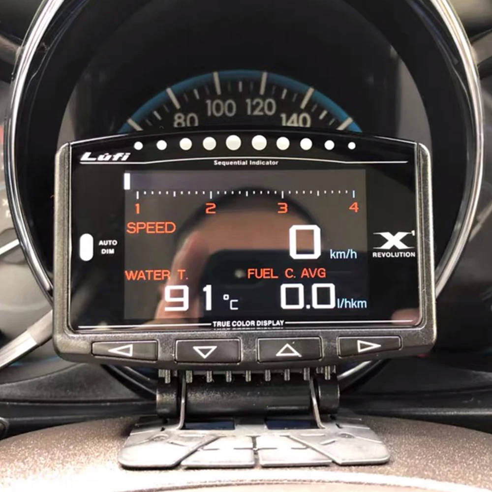 Фото Мультиметр Lufi X1 OBD2, умный цифровой измеритель температуры и скорости масла, для автомобилей, английская версия №5