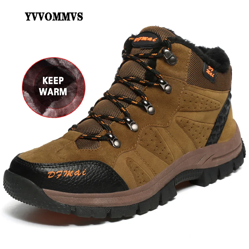 Мужские новые походные ботинки Сезон осень-зима Теплая водонепроницаемая