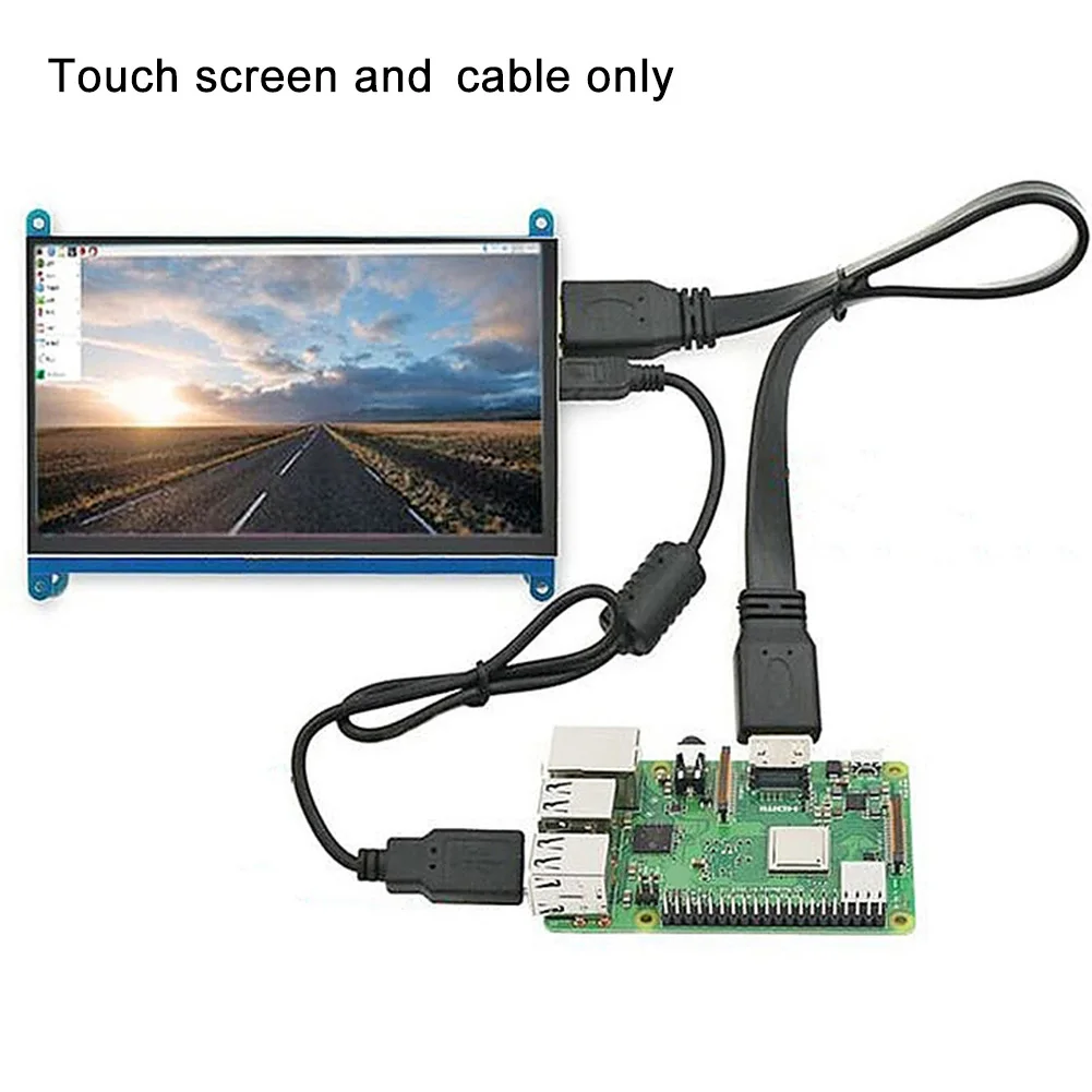 7 Inch 1024x600 Model HDMI LCD Display Monitor Capacitive Computer Practical Touch Screen HD Accessories Gaming For Raspberry Pi |