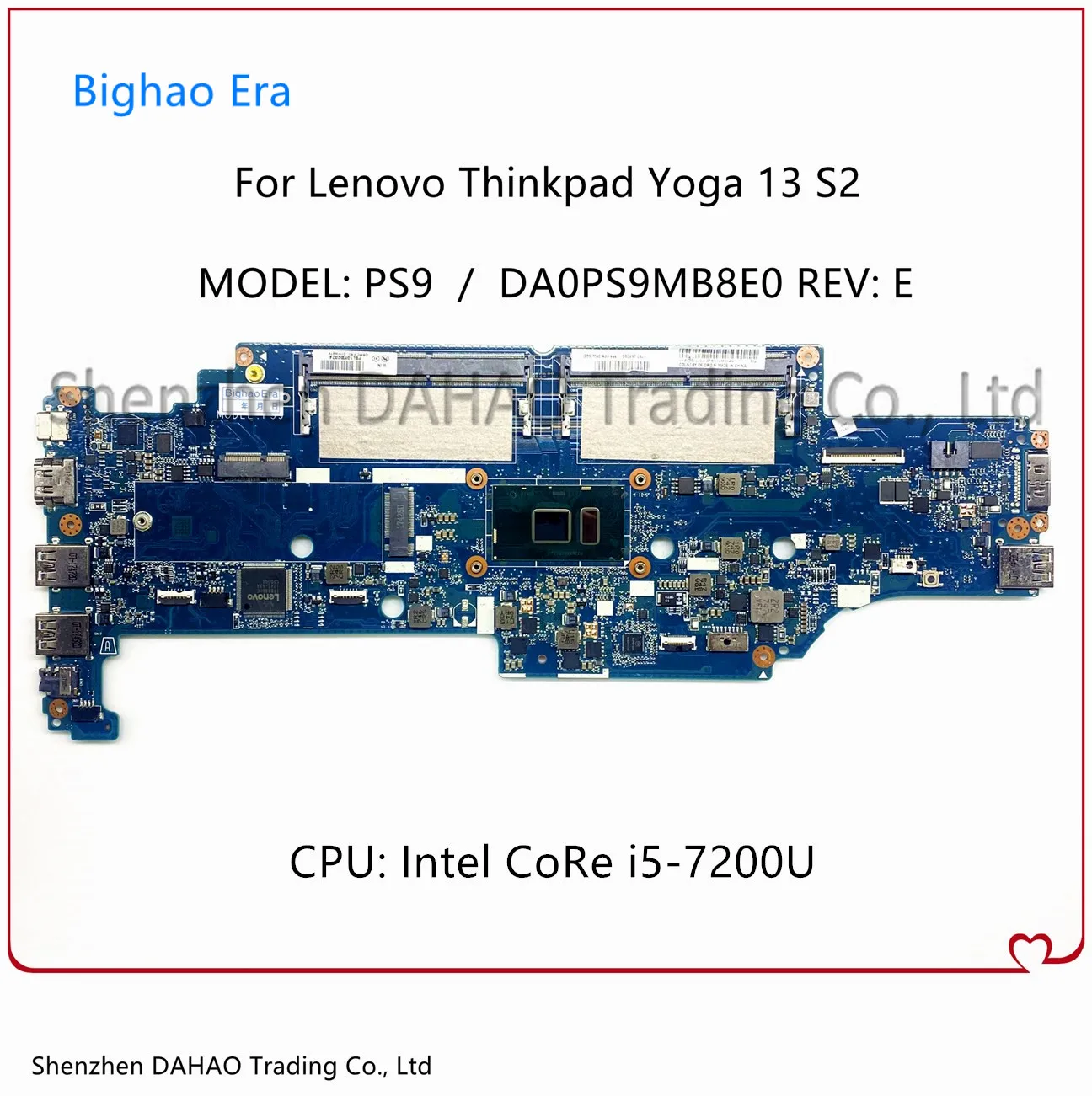 

For Lenovo Thinkpad Yoga 13 S2 Laptop Motherboard With i5-7200U DDR4 DA0PS9MB8E0 Mainboard 01YT021 01HW974 01YT027 100% Tested