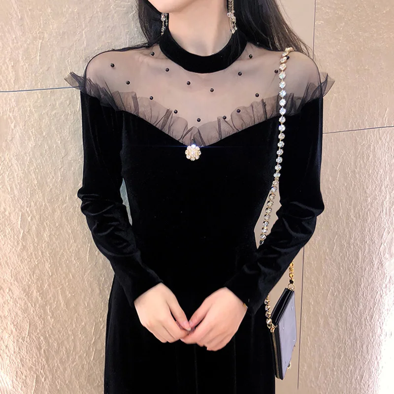 

Женская длинная юбка в стиле ретро, Осень-зима 2021