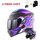 Мотоциклетный шлем с Откидывающейся Крышкой, Женский шлем для езды в горошек, закрывающий лицо