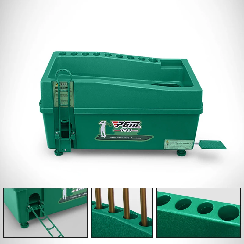 Automatic Server Pitching Machine Multifunction Swing Trainer With Golf Rods Pole Holder Stores 100 Balls