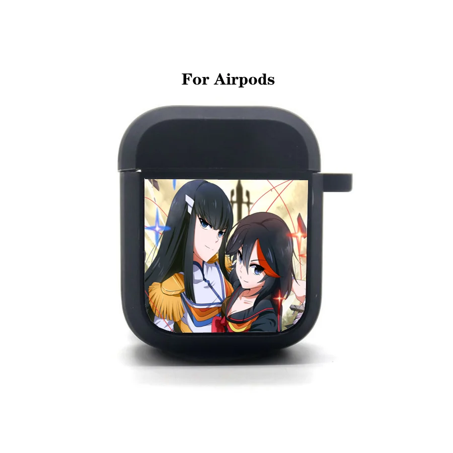 

Soft Silicone Bluetooth Protective Earphone Case Anime KILL la KILL AirPods case Cover Apple AirPods Earphone bag