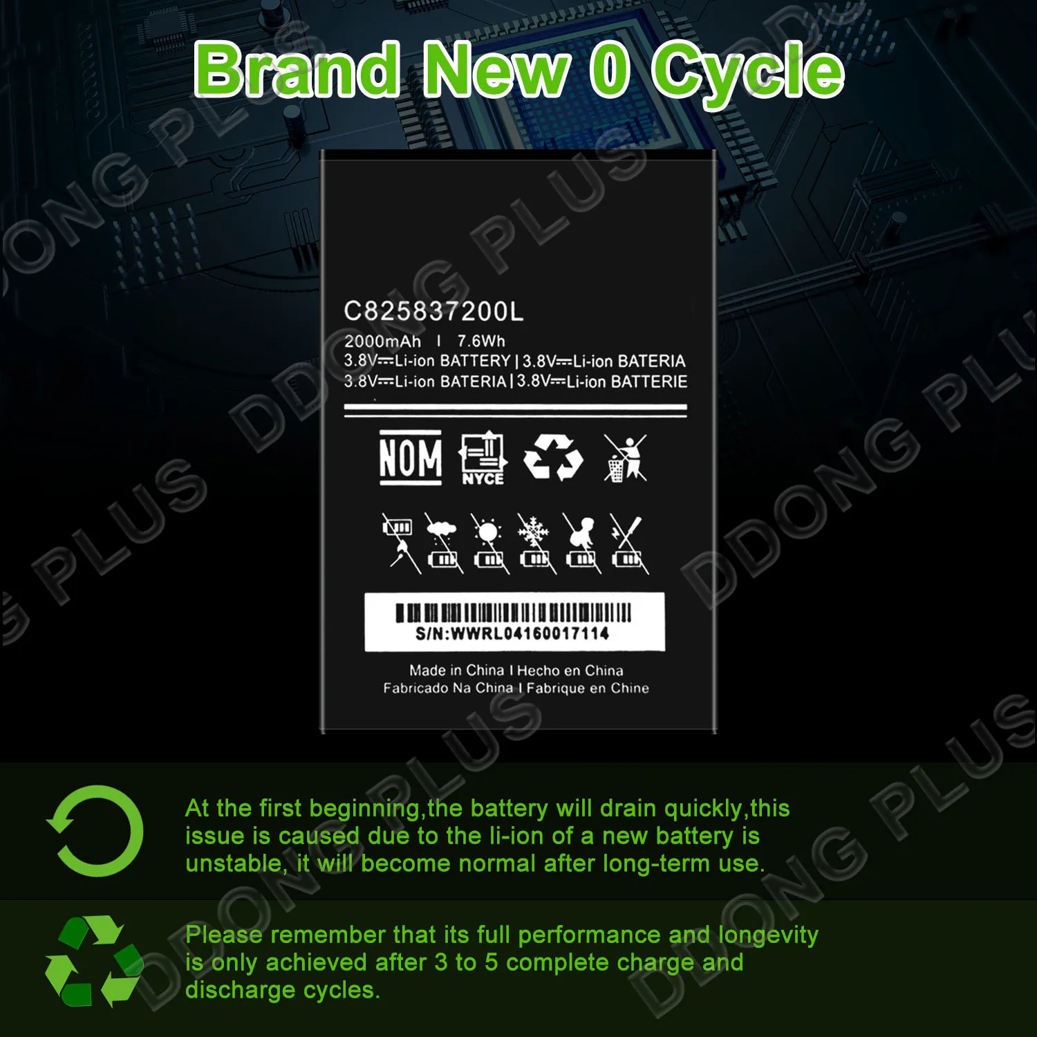 

C825837200L Battery For BLU Neo X N070U N070L,N71L N72L Battery Replacement Repair Part