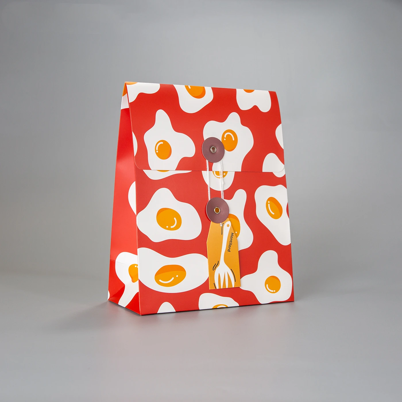 

1Pcs Poached Eggs Printed Paper Bag Storage Box Gift Packing Bags Clothes Wedding Chrismax Party Work Folder