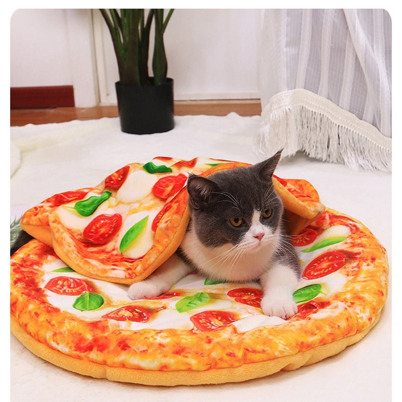 

Food Cat Bed Mat Soft Fleece Pet Cushion House Warm Puppy Cat Sleeping Bed Blanket for Small Large Cats Dogs Kennel Cama Perro