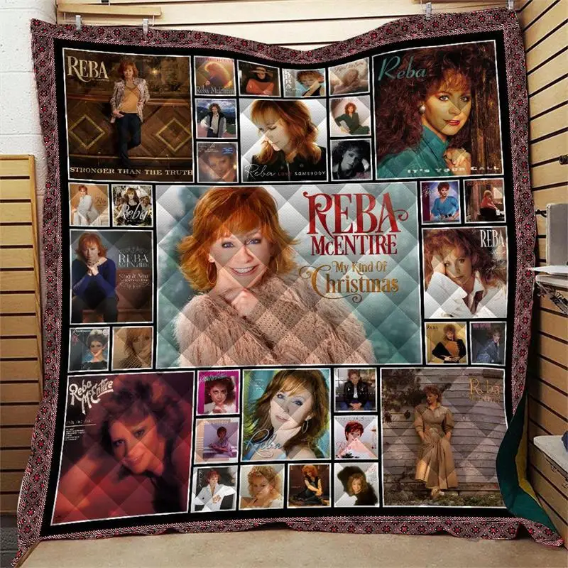 Трехмерное одеяло для женщин стеганое с рисунком певицы музыки в деревенском