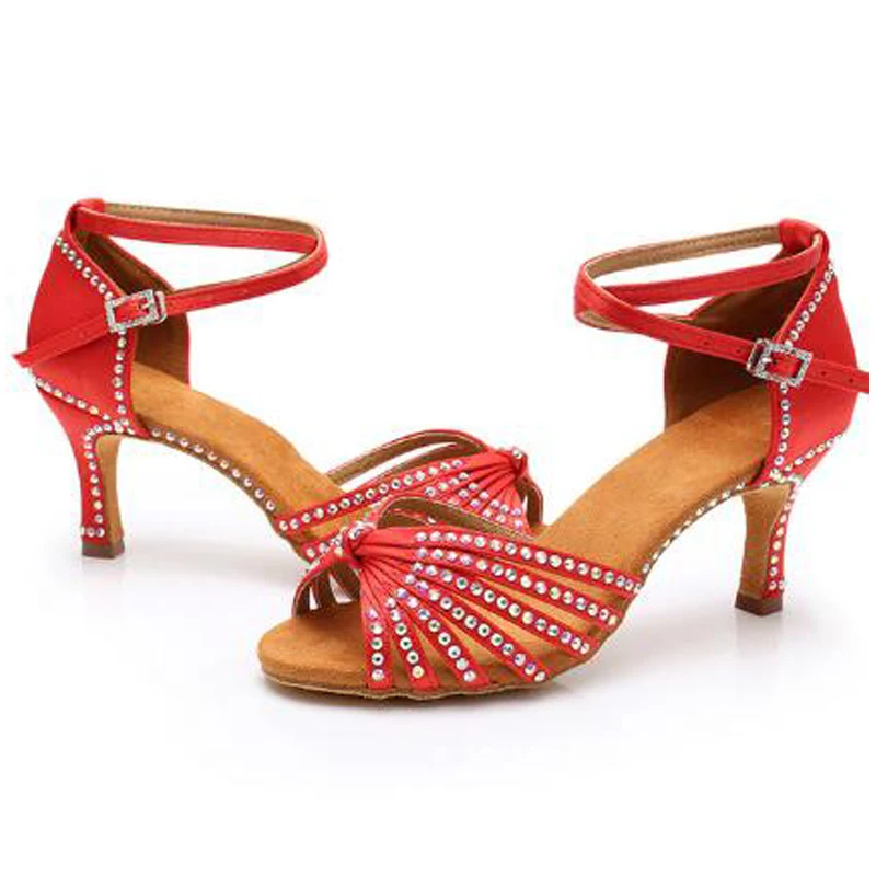 Женские блестящие туфли для латиноамериканских танцев 5 см/7 см | Спорт и