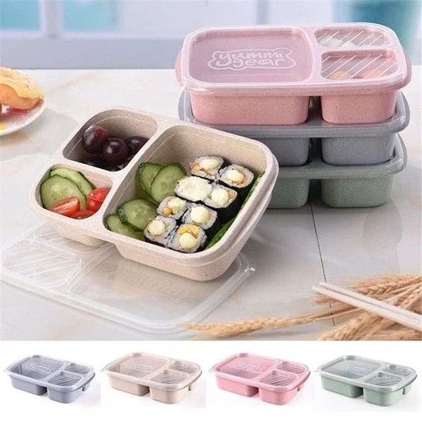 Новый натуральный материал Ланч Bento Box еда с подогревом термос контейнер кухня