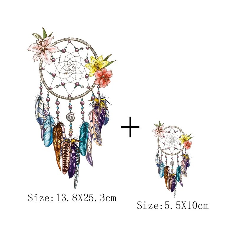 Нашивки Ловец снов перо цветок на одежде сделай сам футболка моющиеся перевязки