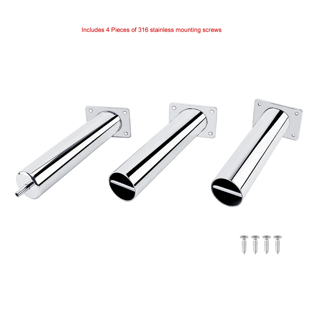

2X Flush Mount 0 or 20 Degree stainless steel 316 square shape flange fishing rod racks holder Bracket boat fishing Accessories