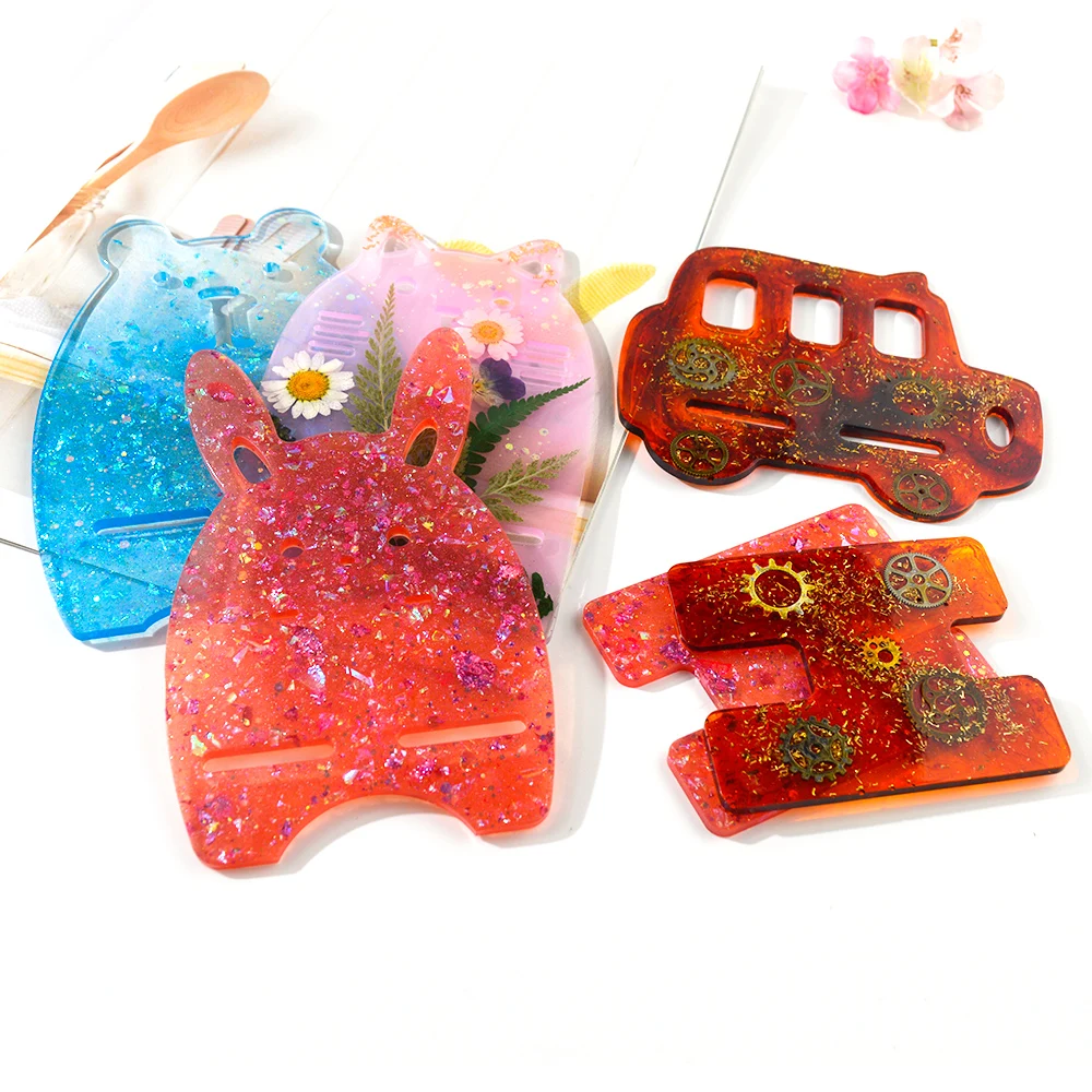 DM104 9 pcs Mobile Phone Bracket Cellphone Holder Stand Support Set For Epoxy Moule Forma De Silicone Kit