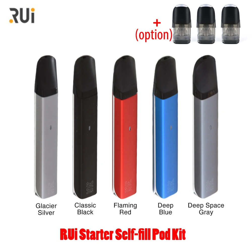 Электронная сигарета Vape kit RUi Starter Self fill Pod system 350mah Встроенный аккумулятор 1 8 ml vs