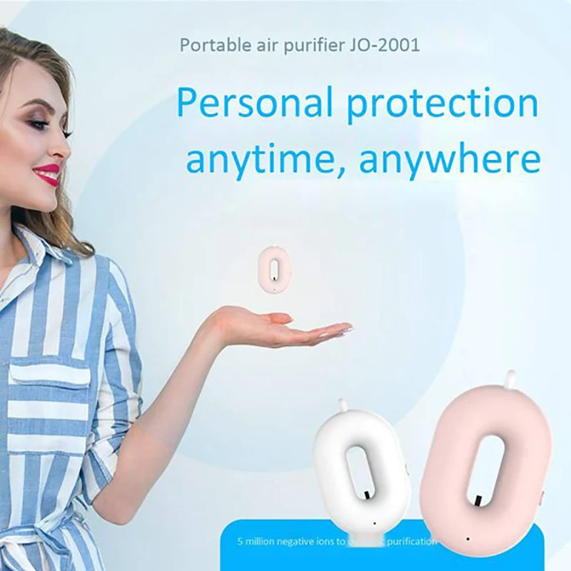 

Personal Wearable Air Purifier Necklace Mini Portable Air Freshner Ionizer Negative Ion Generator Low Noise 3 Pack