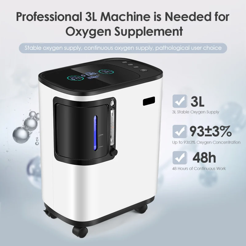 Портативный концентратор кислорода 3 л/мин 48 часов работы генератор очиститель