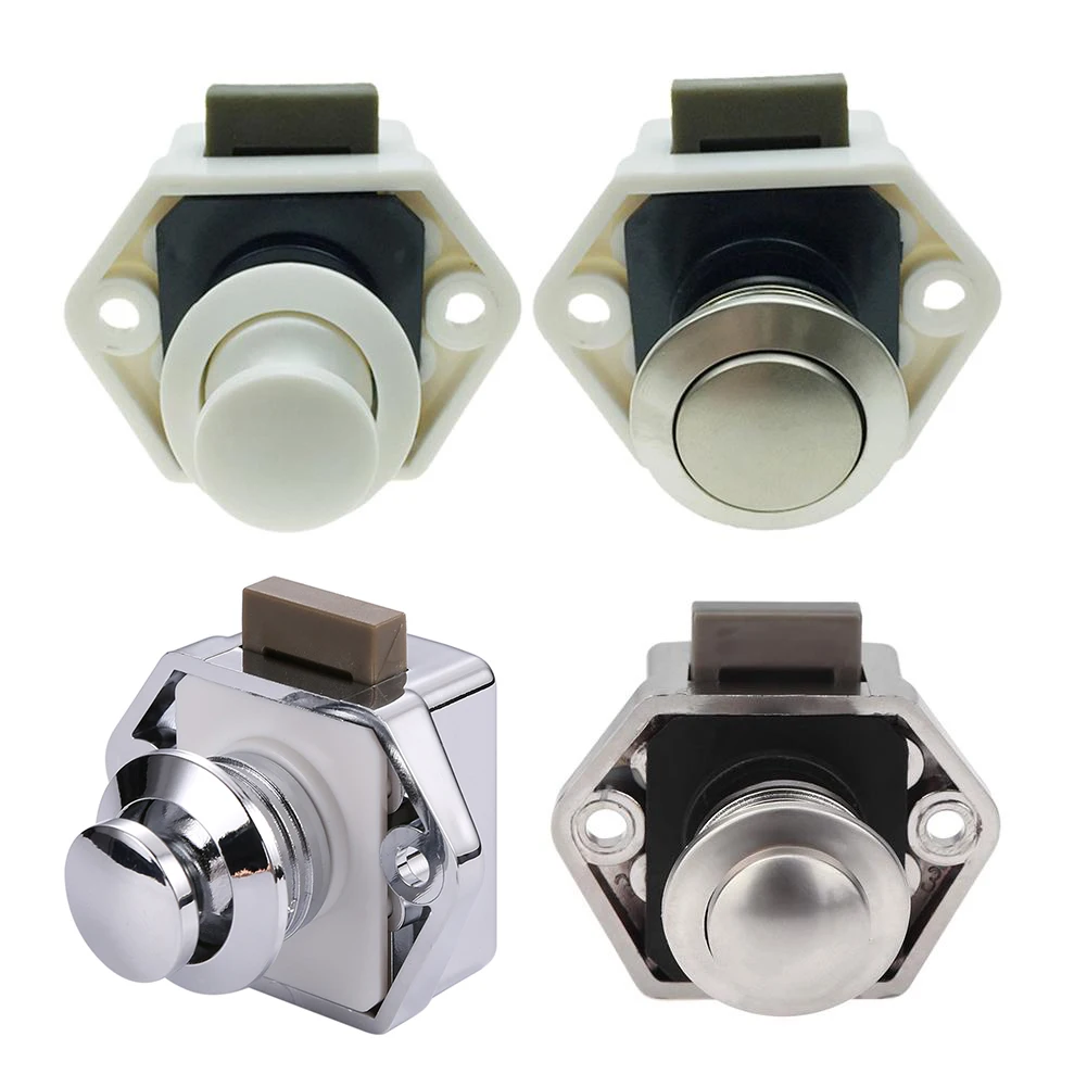 

Camper Car Push Lock RV Caravan Boat Motor Home Cabinet Drawer Latch Button Locks for Furniture Hardware