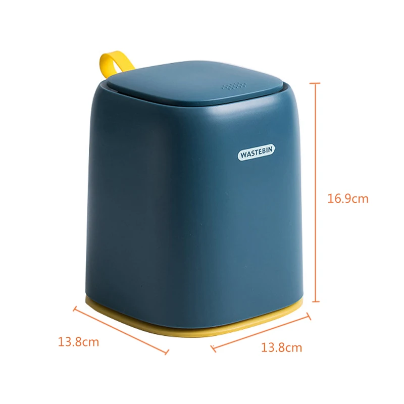 

Desktop Mini Waste Bin With Lid Wastebasket Dresser Storage Bucket Desk Organizer School Supplies Home Office Accessories