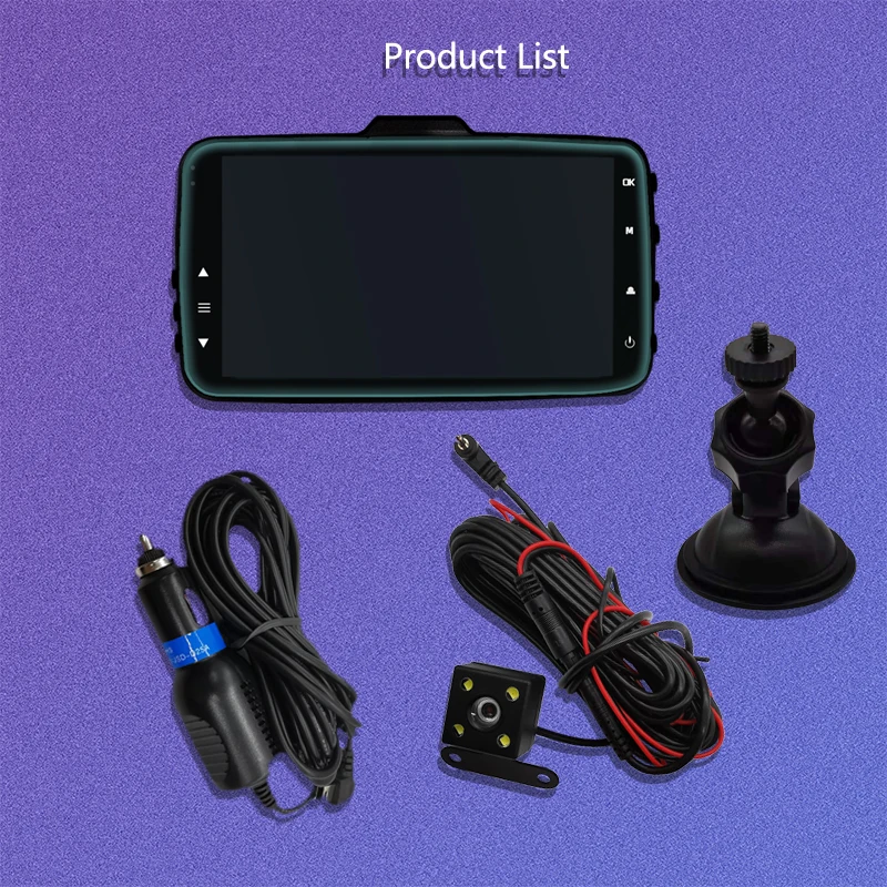 

Dual Dash Cam FHD 1080P+1080P Front Inside Cabin Car Camera Driving Recorder Camera G-Sensor Loop Recording 3 LCD Display