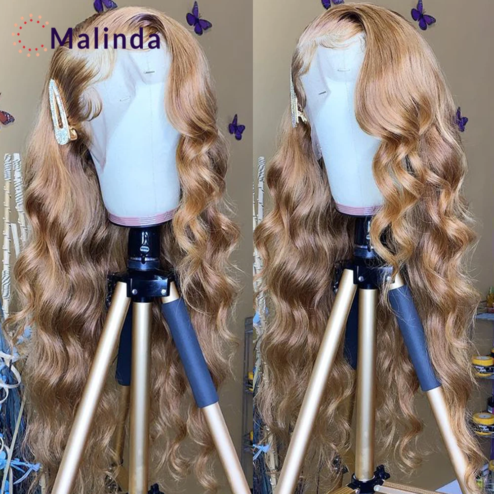 

Hd Transparent Lace Wigs 13x6 Honey Blonde Lace Front Wigs For Black Women Brown Body Wave Wig Pre Plucked With Baby Hair 150%