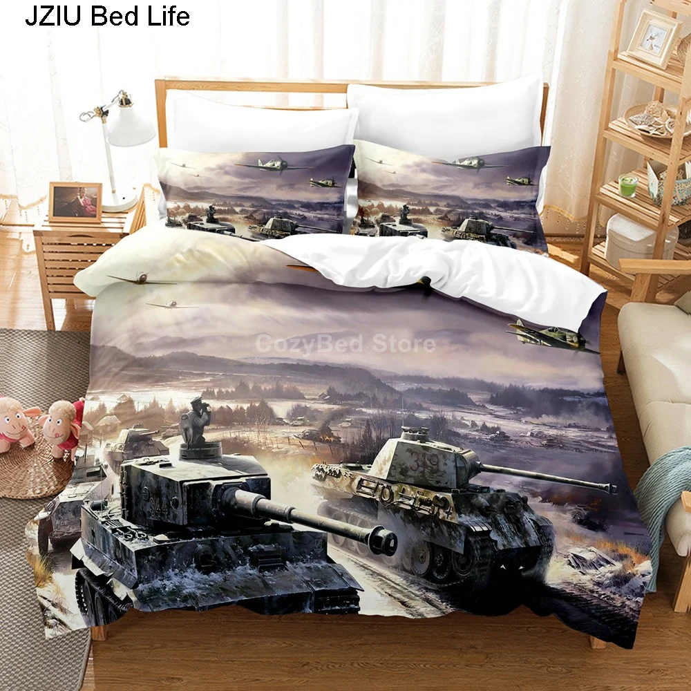 Модный комплект постельного белья танк войны комплекты с 3d пододеяльником