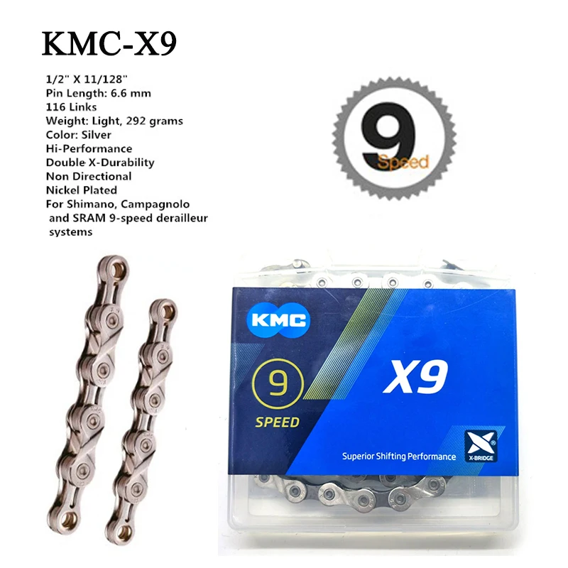 Kmc инструмент для демонтажа цепи велосипеда(X11.93 X11 X10 X9 Z9 X8 Z8 цепи 116 118L ссылки цикл переключатель цепи, 8, 9, 10, 11, скорость MTB цепь для дорожного велосипеда