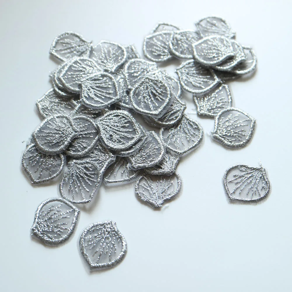 50 шт./лот товары для рукоделия вышивка цветочные лепестки патчи одежды нашивки