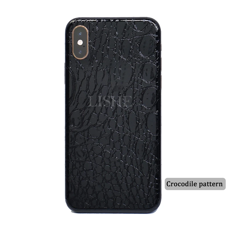 Наклейка для телефона для iPhone Xs Max Xr X Xs 6 7 8 6S 7/8 Plus Аллигатор Змеиный сотовой камень, алмаз текстура ПВХ скины стикер s