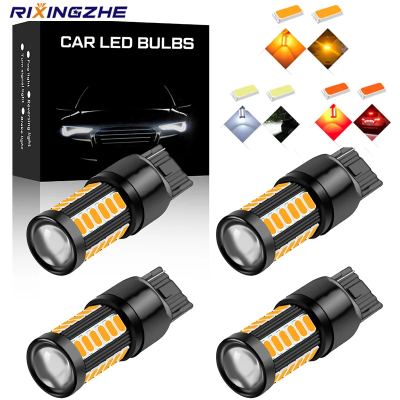 Светодиод RXZ 12 24 В постоянного тока 1 шт. T20 W21W W21W/5W 7440 7443 5360 5730 33SMD 7444NA для стоп
