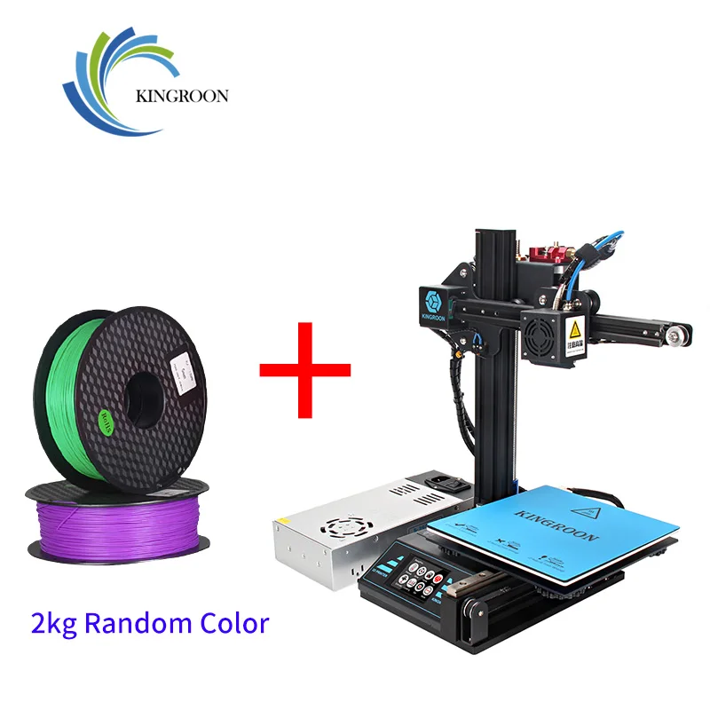 KP3 add 2kg KingRoon 3д принтер Модернизированный Высокоточный DIY 3d принтер самосборка 180*180*180 мм Жесткая металлическая рамка Drukarka 3D - Цвет: KP3 add 2kg
