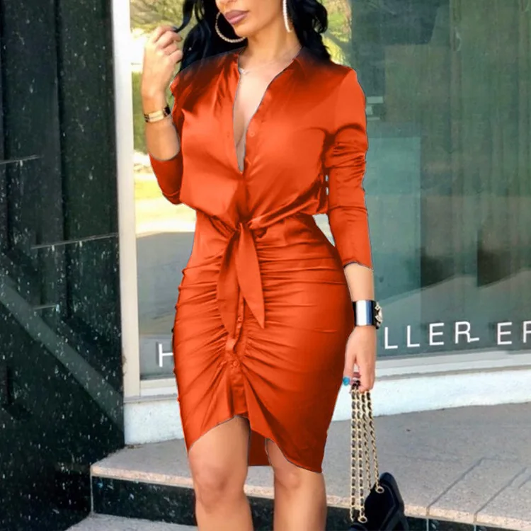 

High Street Fashion Women Dresses Summer 2021 Black Girl Lounge Wear Office Lady Long Sleeve Elegant Dress Korean Style