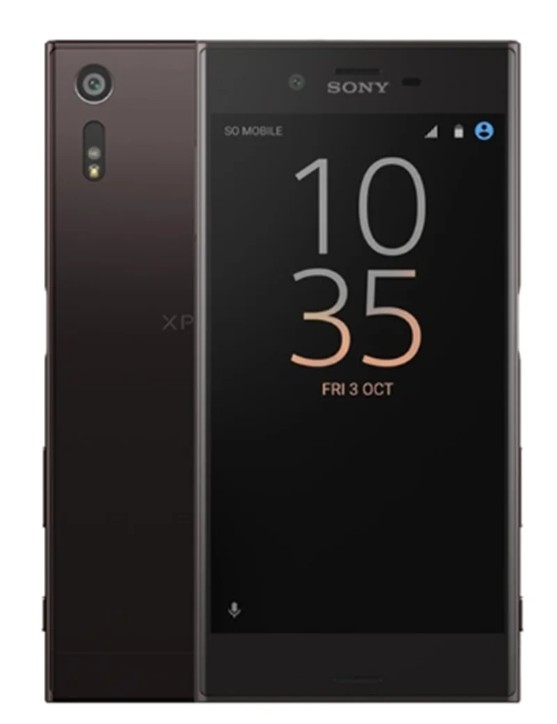 Mineral black Разблокированный мобильный телефон sony Xperia XZ F8331 с одной sim-картой, 3 Гб ОЗУ, 32 Гб ПЗУ, 4G LTE, четырехъядерный, 5,2 дюймов, отпечаток пальца - Цвет: Mineral black