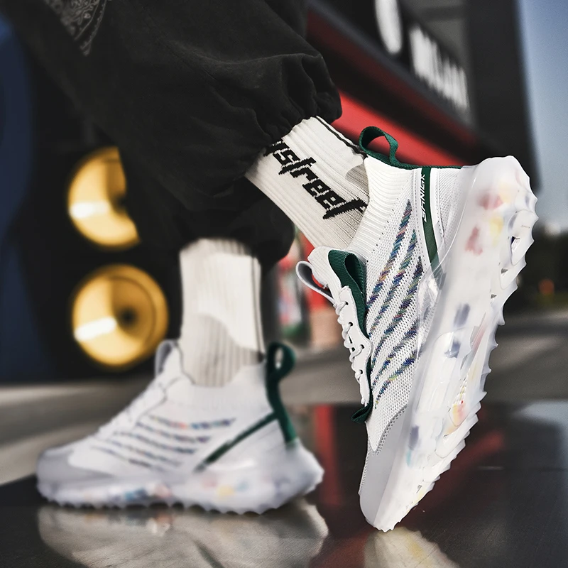 

2021 high quality spring new mens casual shoes color matching breathable shoes outdoor jogging shoes microfiber non-slip shoes44