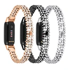 Женский браслет Essidi из нержавеющей стали с украшениями для Fitbit Luxe, модный браслет для часов, ремешок с петлей для наручных часов Fitbit Luxe