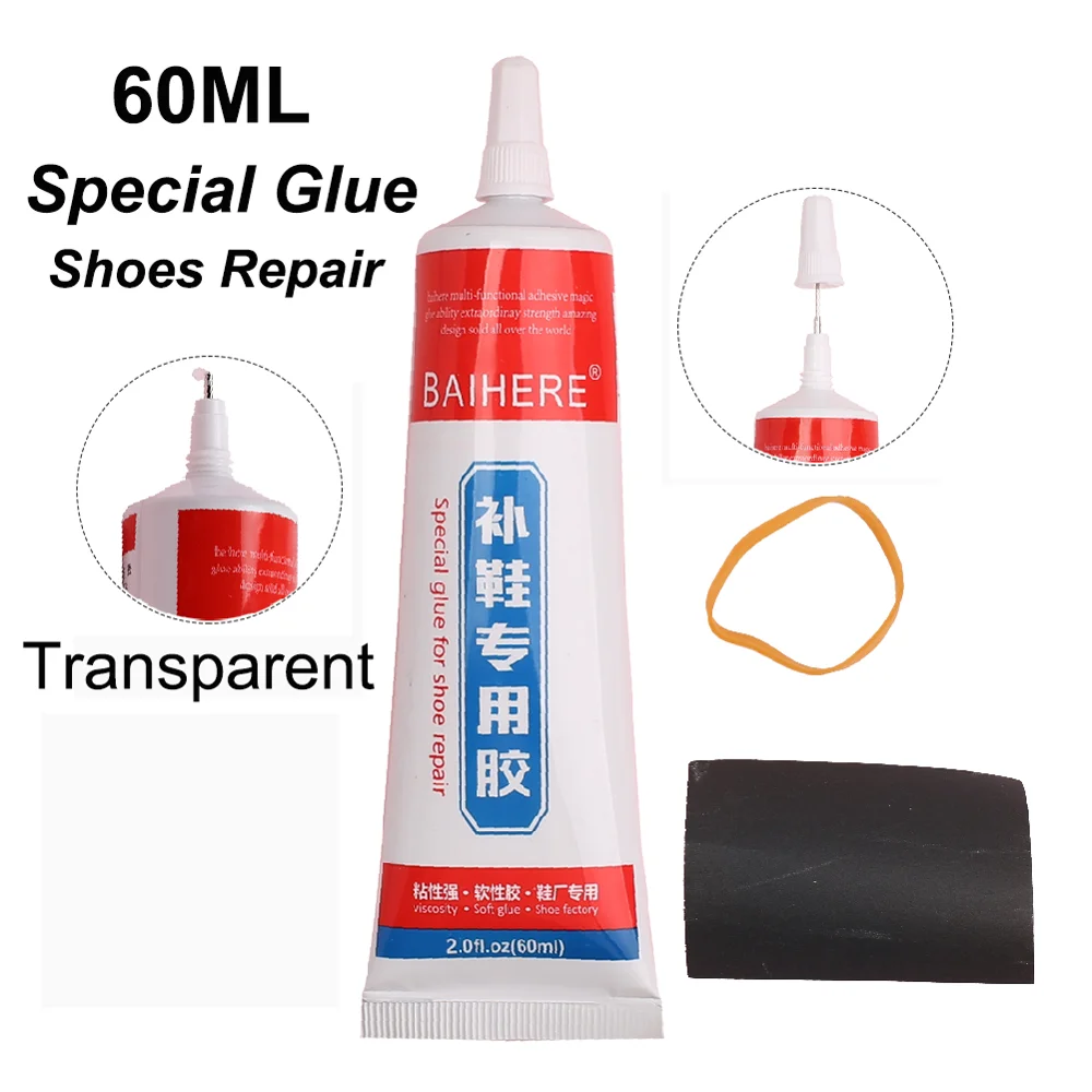 

Transparent 60ML Super Strong Glue Professional Rubber Repair Kit Leather Adhesive Epoxy Resin Wood Fabric Ribber Textile Cloth