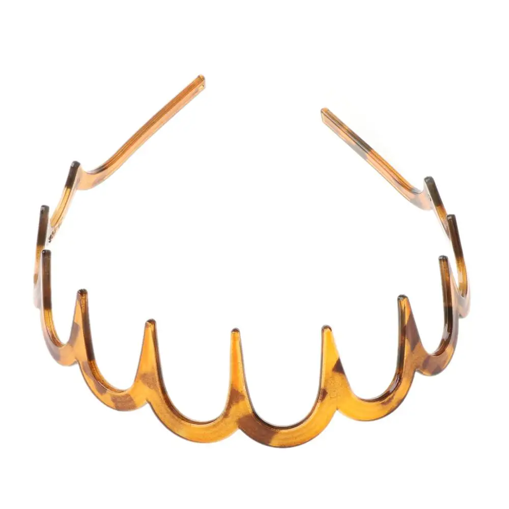 Women Girls Zig-Zag Shark Long Tooth Headband Plastic Resin Non-Slip Wave Comb Hair Hoop Headwear DIY Headpiece |