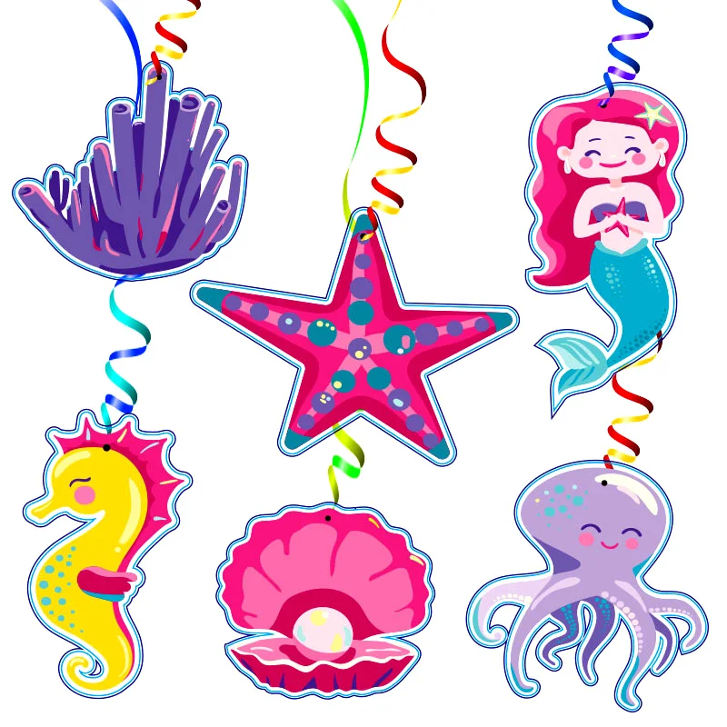 

Little Mermaid Theme Banners Seastar Banner Baby Shower Girls Birthday Party Decor Kids Under The Sea One1st Birthday Garland