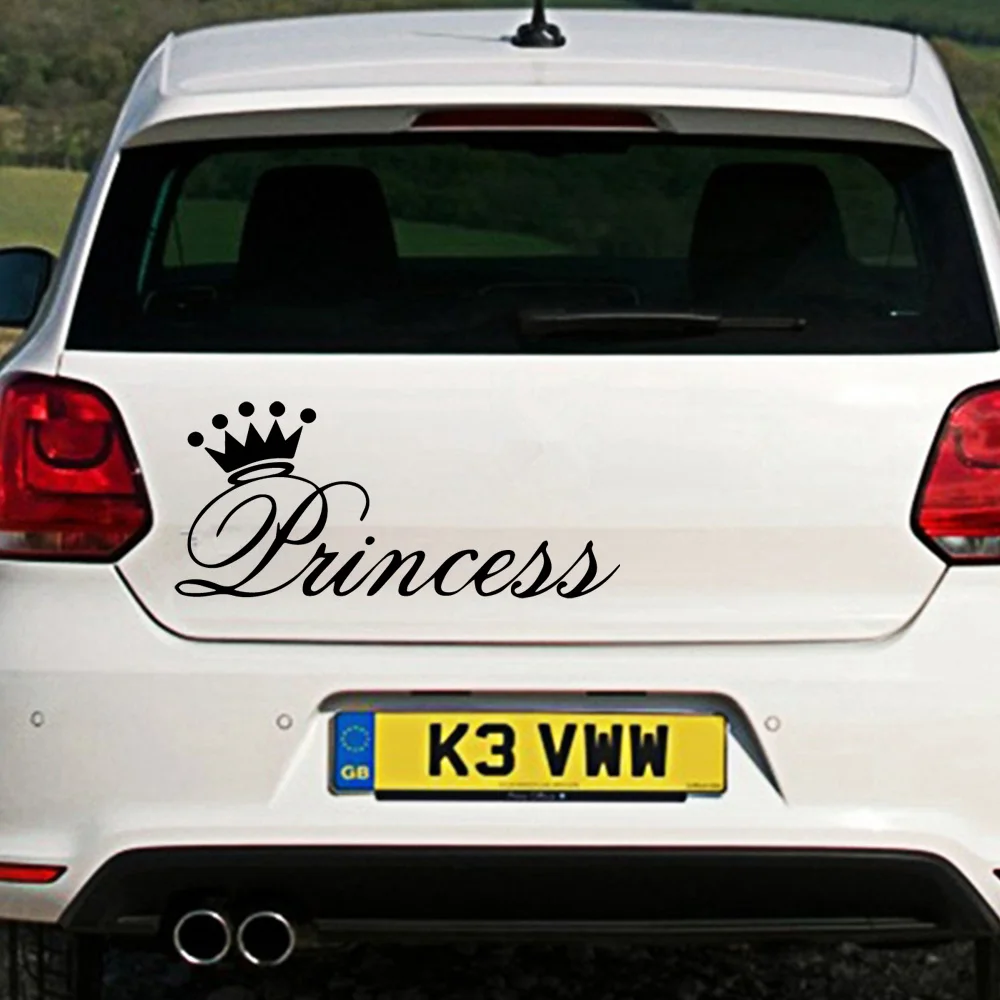 

Fun Beautiful Princess Crown Carbon Sticker Creative Vinyl Sticker On Car Stickers And Decals Window Sticker Car-Styling Decal