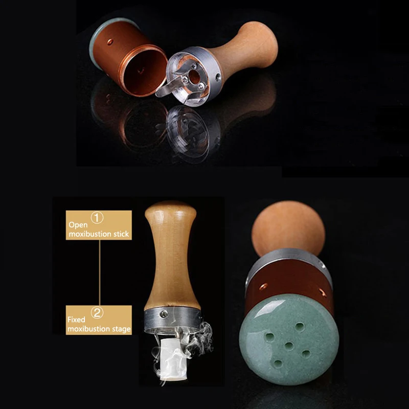 Нефритовый прижигательный прибор для лица массаж глаз мокса палка согревающий