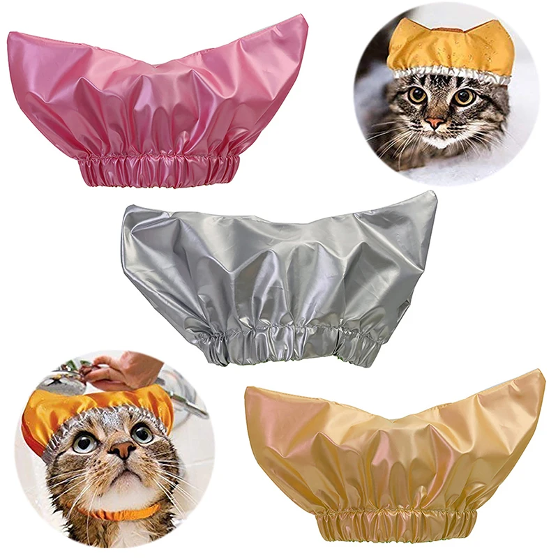 

1PC Cat Bathing Waterproof Cap Cat Bathing Anti-ear Water Hood Adjustable Pet Hat Shower Cap Pet Grooming Supplies