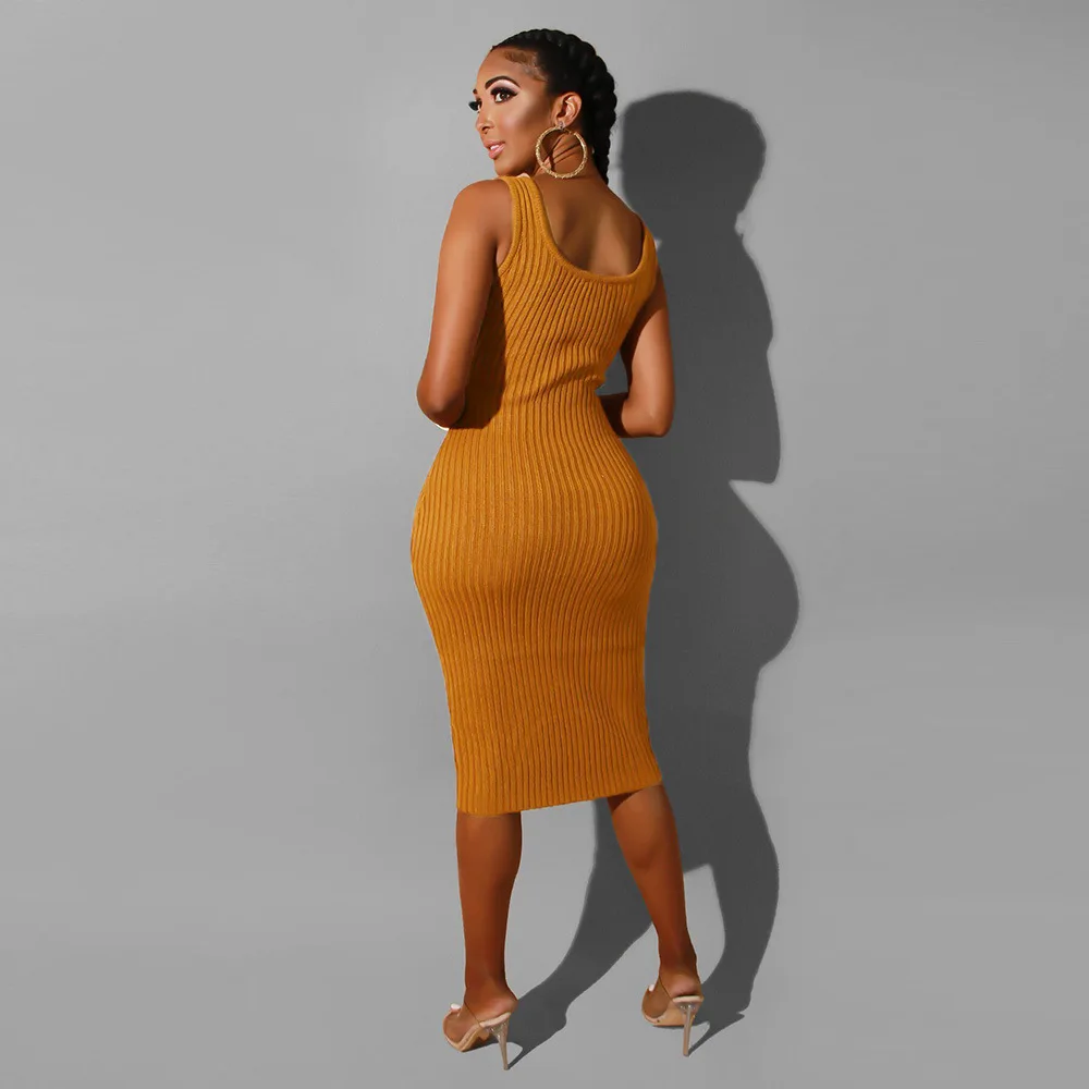 Autumn Winter Knitted Sweater Two Piece Set Turtleneck Long Sleeve Loose Crop Top+ Bandage Midi Tank Dress Plus Size Tracksuit
