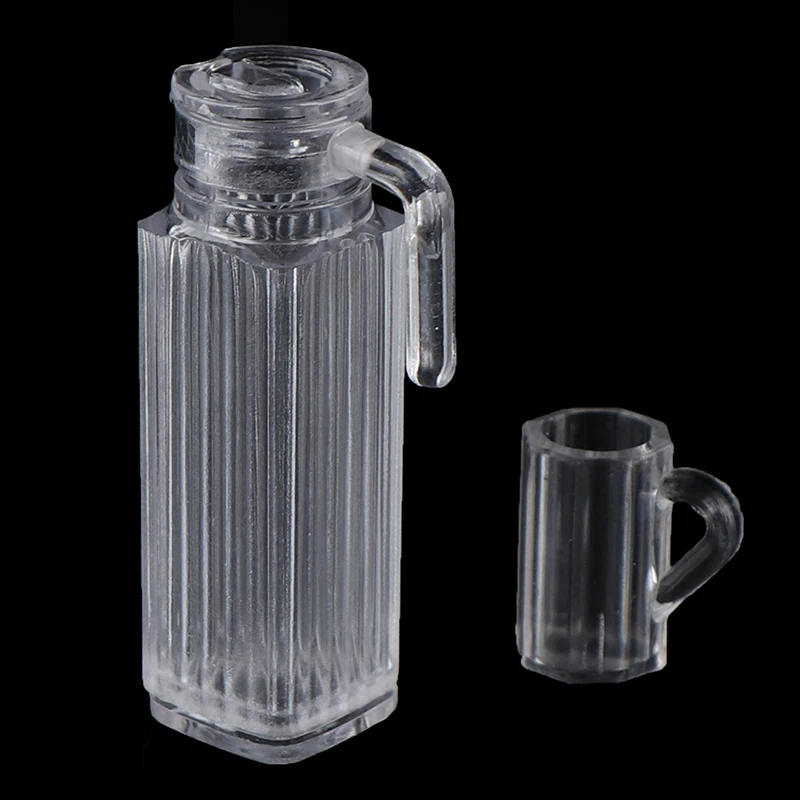 

New 1/12 Dollhouse Miniature Mini Kettle and Cup Set Model Accessories Diy Simulation Kitchen Toys