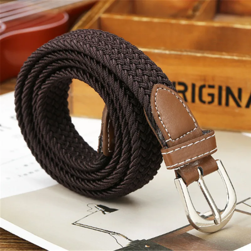 Мужская эластичная тканевая Повседневная Пряжка на ремне расширяемая плетеная