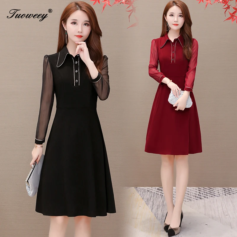 Женское офисное платье большого размера плюс в стиле пэчворк элегантное красное