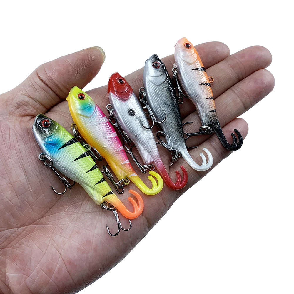 7 см 12 5 г Мягкая кожа Swimbait Vib ледяная Рыбная приманка вобблер Pesca раковина из