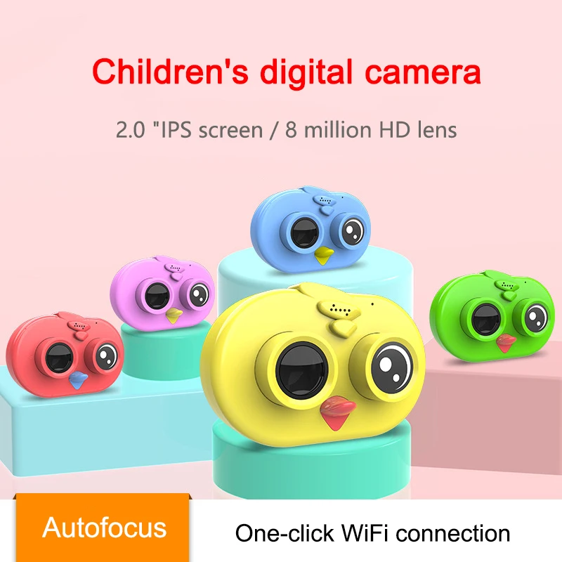 

800W 2.0 inch HD Exquisite Digital Camera Kids Toy Portable Digital Cameras Video Cartoon Display Child Girl Birthday Gifts NEW