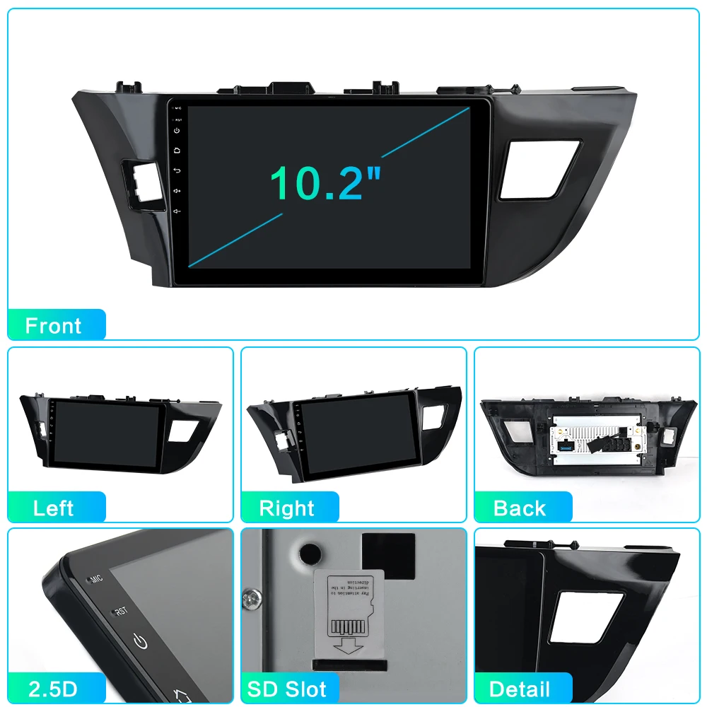 10," мультимедийный автомобиль Android 9,0 для Toyota Corolla TDA7850 мульти сенсорный экран HDMI 4 Гб ram