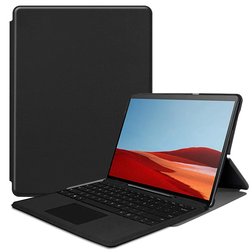 Ультратонкий кожаный чехол книжка с подставкой для Microsoft Surface Pro X 12 3 дюйма