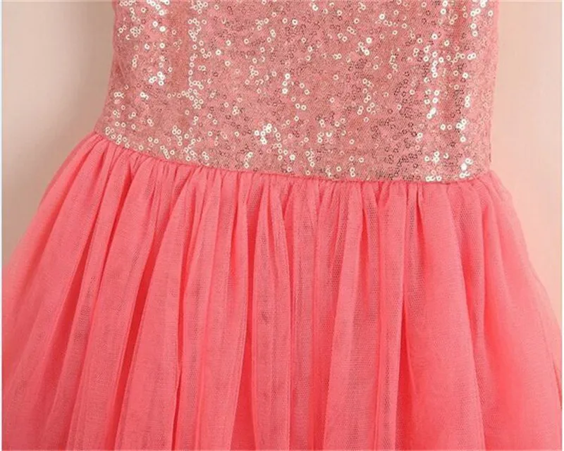 Летнее платье с блестками для маленьких девочек одежда платье-пачка принцессы