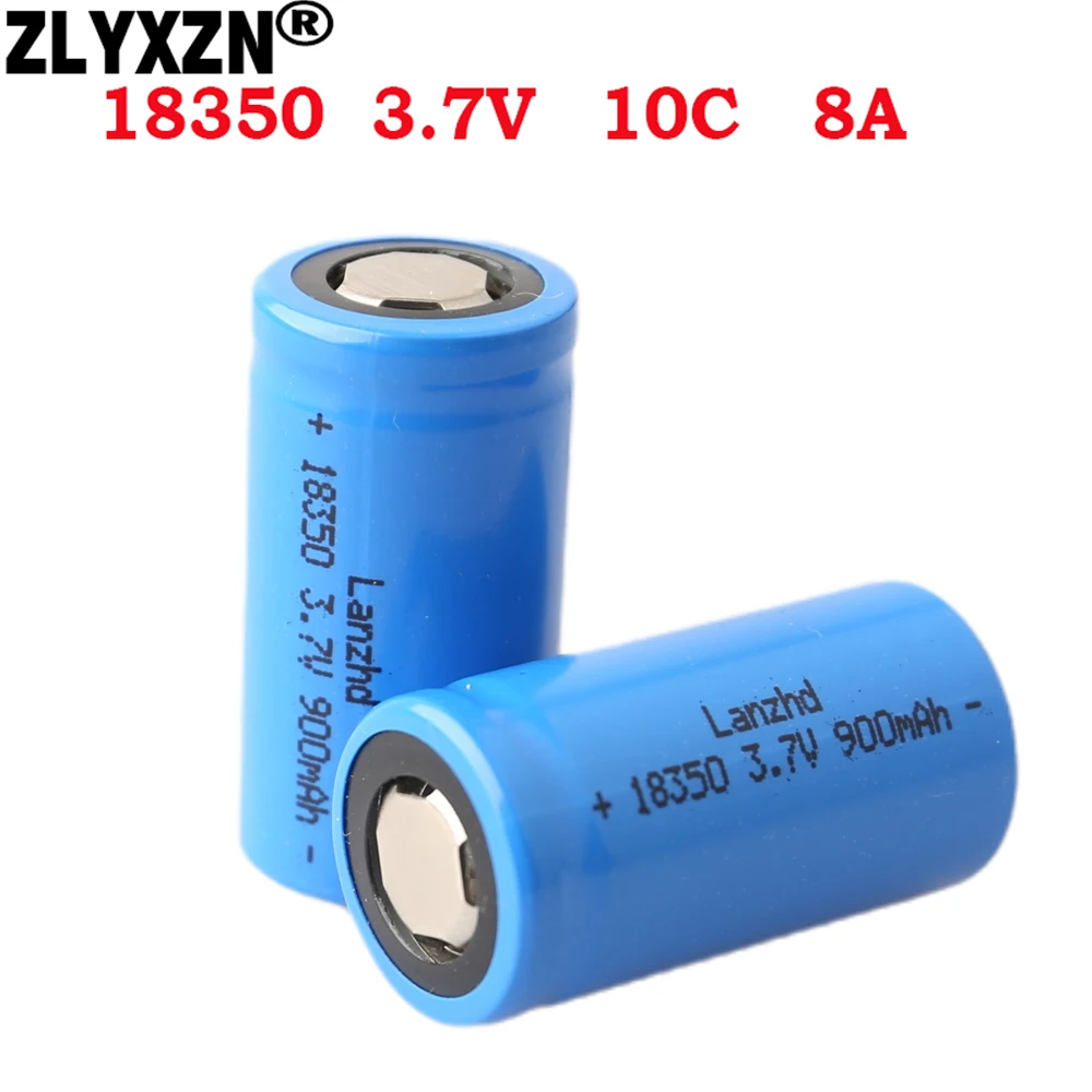 

1-10pcs batteries 18350 lithium Li-ion rechargeable battery 10C 900mAh 3.7V batteries For tools scooter LED lamp door locks